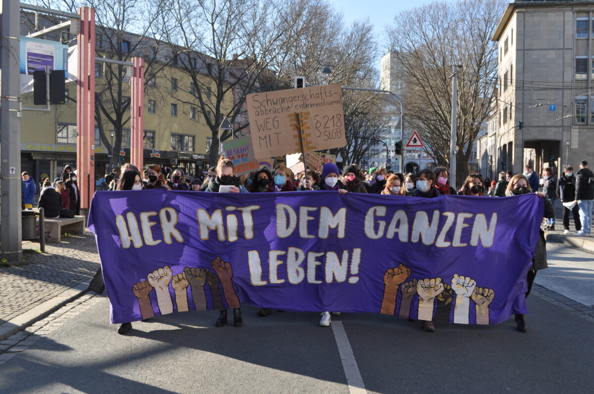 8. März 2022: Demonstration „Her mit dem ganzen Leben“